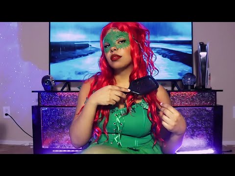 ASMR Poison Ivy Brushes Her Hair While Chewing Gum 🎃 SPOOKTOBER 1st