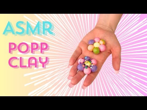 Flower Popping and Donut Cracking Air Clay | ASMR