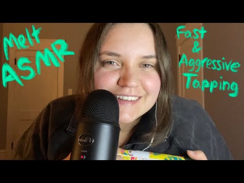 ASMR FAST & AGGRESSIVE TAPPING | Glass, Aluminum, Cardboard, Plastic |