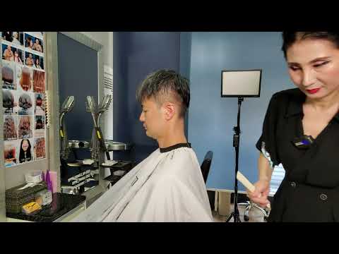 Korean Hair salon ASMR visual and auditory activation #Men's two-block cool and unique~