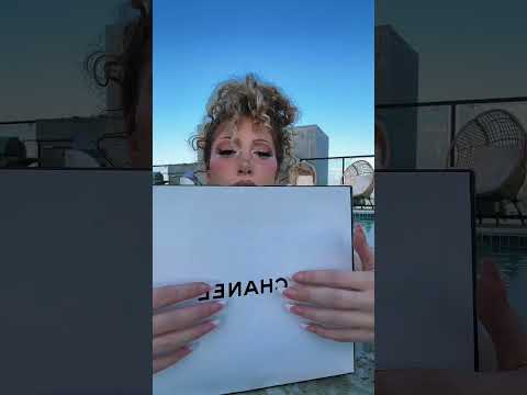 Chanel shopping hall ASMR in the pool #asmrhaul  #LofiASMR #ASMR #PoolASMR