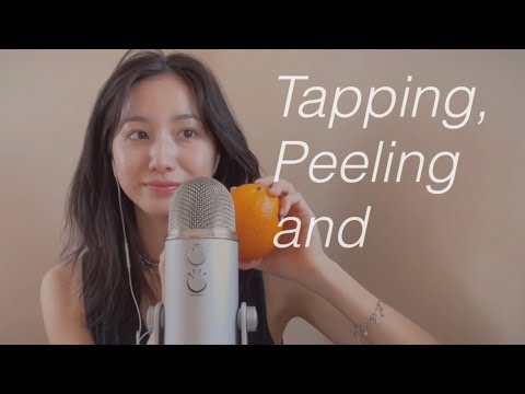 ASMR tapping on orange