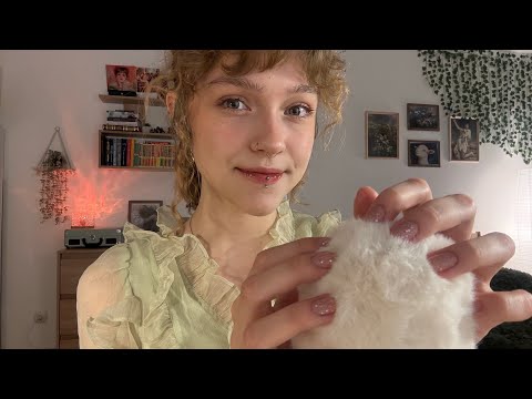 asmr for sleep ~ fluffy head massage & close mouth sounds ꙳ 🖇 ₊ ῾ ‧ 🤍༄