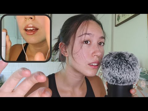 ASMR Breathy Whispers & Gentle Ear Blowing👂🏼Clicky Mouth Sounds ...