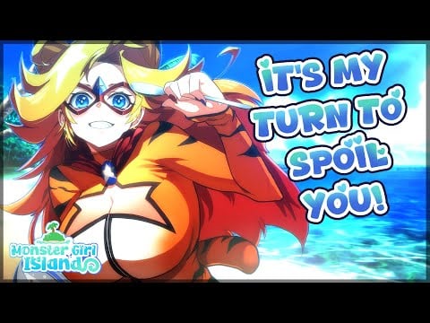 [ASMR] Tiger Super Girl Spoils You On The Sand ♡ ( Lap Pillow & Headpats ) | Monster Girl Island