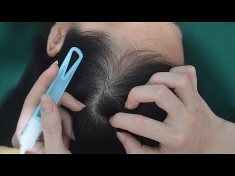 Intense Head Scratching Sounds ASMR, Relaxing Hair Parting And Combing For Stress Relief