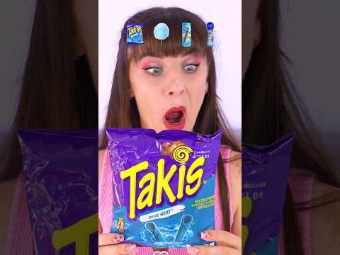 ASMR Emoji Blue Takis, Sour Drink Mukbang #shorts