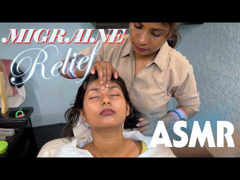 ASMR Head Massage And Targeted Temple Pressure For Migraine Relief By Masseuse Rinki #asmr