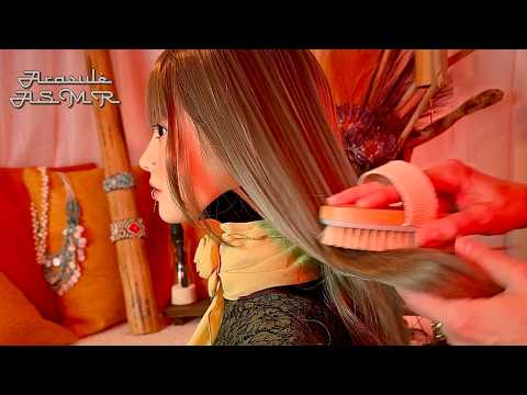 ASMR Parlo lentamente mentre Spazzolo i Capelli  🪮 Brushing e Soft Whispering