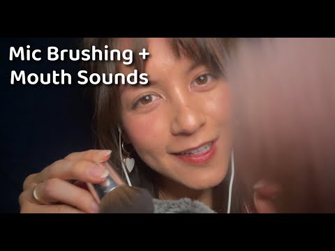 ASMR Fuzzy Mic Brushing + Mouth Sounds