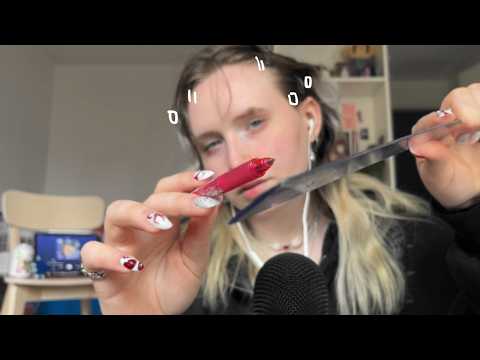 measuring test with ruler asmr