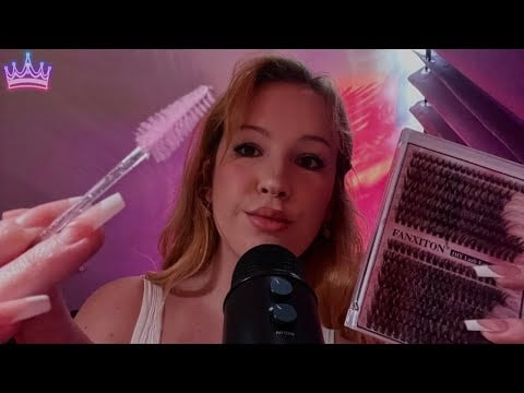 Doing your lashes & eyebrows in my lap | Personal Attention ASMR