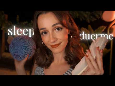 ASMR in English and Español 🤍 (trigger assortment, bilingual whispers)