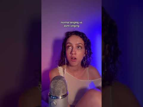 asmr singing vs normal singing #singing #asmrsinging