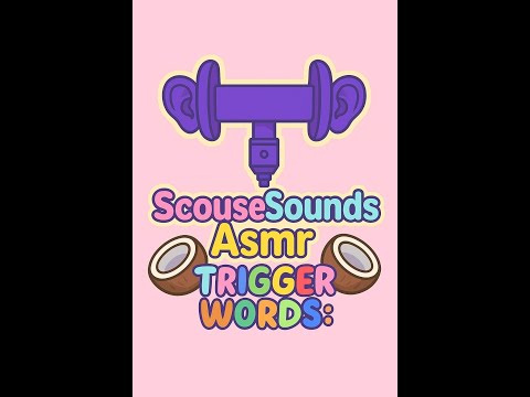 Tingly Trigger Word ASMR (coconut etc) For Sleep And Relaxation!!!