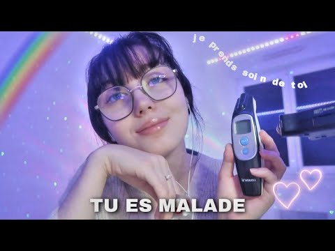 ASMR: Tu es malade?? Je prends soin de toi🤍 (attention personnelle)