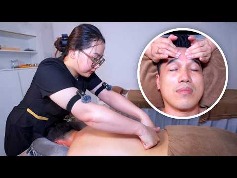 ASMR 🔥 Intense Vietnamese Full Body Massage & Hair Wash for Sleep