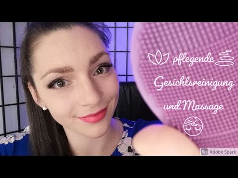 ASMR pflegende Gesichtsreinigung mit Massage [deutsch/german]