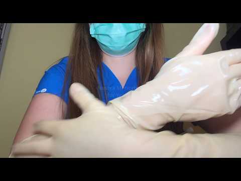 20 MINUTES OF LATEX GLOVES SOUNDS + OIL - TRYING ON 2 NEW PAIR OF STERILE LATEX GLOVES