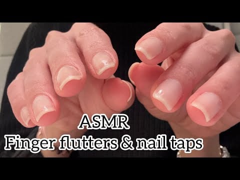 ASMR 🌙 Finger flutters & nail taps - Close up hands (no talking) 