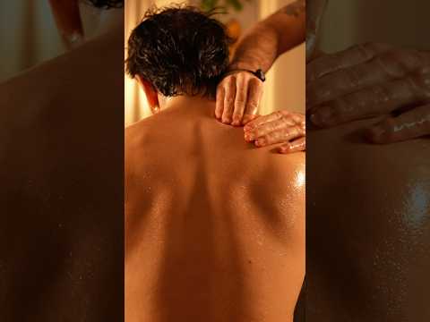 Gentle ASMR neck massage with warm oil sounds