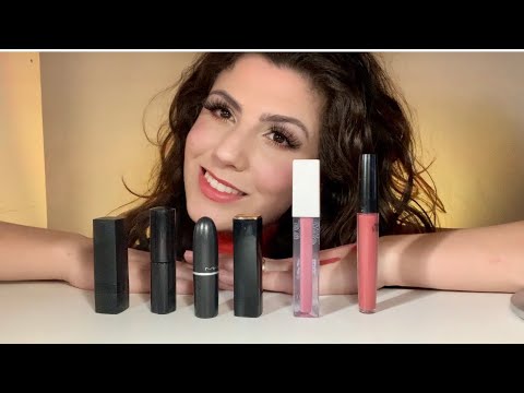 ASMR MEUS BATONS FAVORITOS (Tapping,sons de tampas,gloss) - video para dar sono