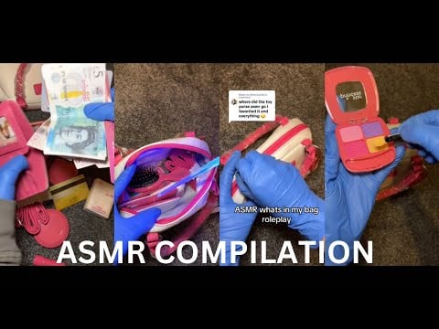 ASMR tsa check roleplay & whats in my bag roleplay (tiktok compilation)