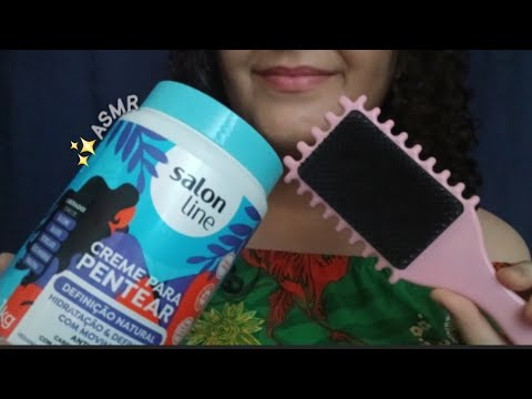 ASMR : FINALIZANDO SEU CABELO CACHEADO ❤️ #asmr 