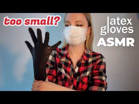 ASMR - XS Size Black Gloves (part 1) | Putting On, Taking Off | Hand Movements [No Talking]