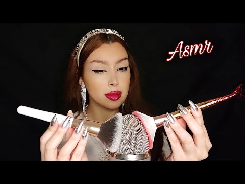 ASMR PASSANDO O PINCEL NO MICROFONE ATÉ VOCÊ DORMIR 💤🎙️