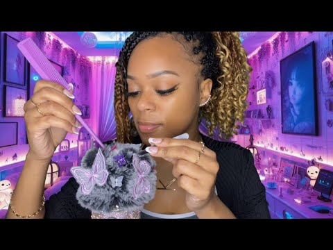 ASMR | 💜 Bug Searching + Plucking Your Hair On Fluffy Mic