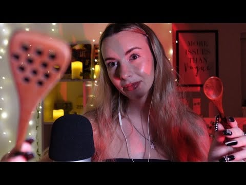 ASMR relaxing mouth sounds 👄🎧 (honey spoon, jellyfish, spoolie)