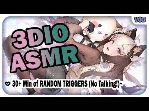 【ASMR / 3DIO】30+ Min Random Triggers Compilation~ (No Talking) ♡