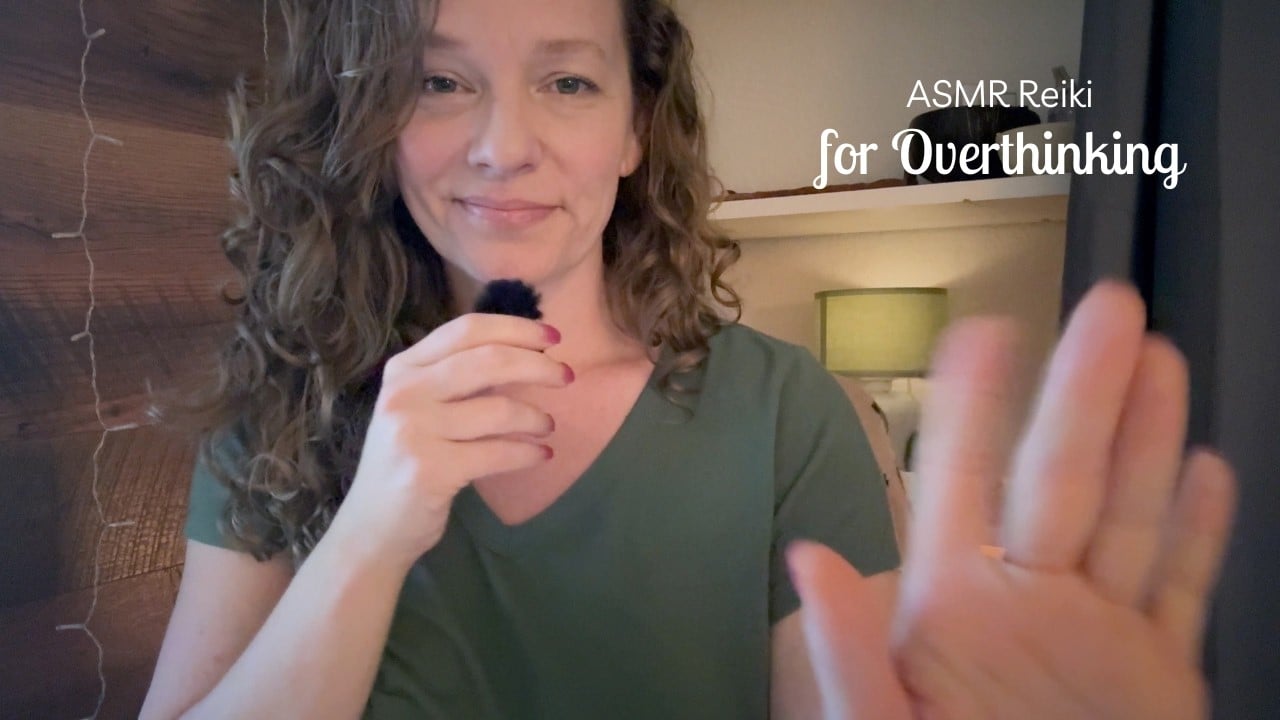 ASMR Reiki for Overthinking 💆🏼‍♀️ Gentle Energy Pulling & Selenite Sweeps to Help You Sleep | ☔️🎧