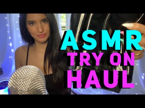 ASMR Try On Clothing Haul + Jewelry + Dossier Collab (Whispered, Faux Leather, Fabric, Tapping) 🛍