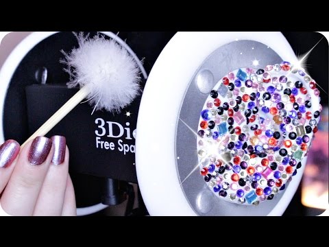 ASMR Bling! Tapping, Ear Peeling, Feather Lens Brushing, Scratching, Floam & Massage (No Talking)