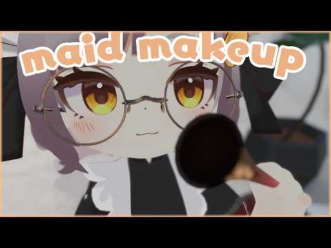 ASMR Cute maid does your makeup ♡ Personal attention ♡VRChat roleplay