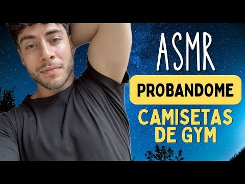 ASMR probándome camisetas de gym 💤 (scratching + susurros MUY relajantes)