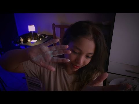 ASMR Você merece uma  Massagem nos pés depois de um dia tenso (esfoliante, creme para pés, spray) 🌿