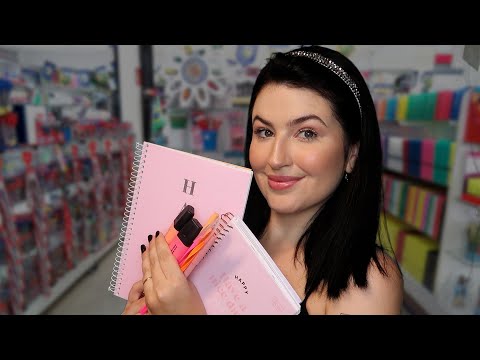 ASMR - PAPELARIA: COMPRANDO MATERIAL ESCOLAR!