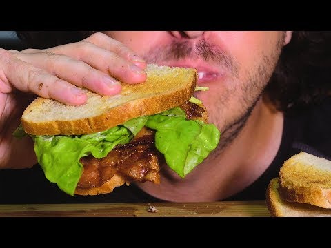 ASMR BLT SANDWICH Bacon Lettuce Tomato on Crunchy Toast *EXTREME EATING NO TALKING* 먹방