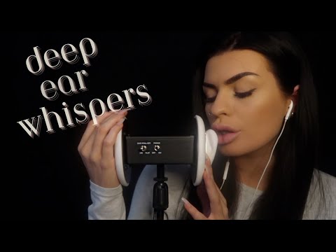 ASMR Deep In Ear Whispers (intense binaural 3dio tingles you can feel in your brain 🧠)