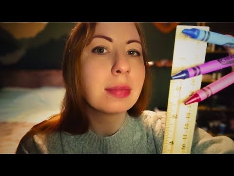 ASMR Ear Measuring and Stencilling 🎨 | Inspecting, Drawing & Colouring (Sleep Aid)