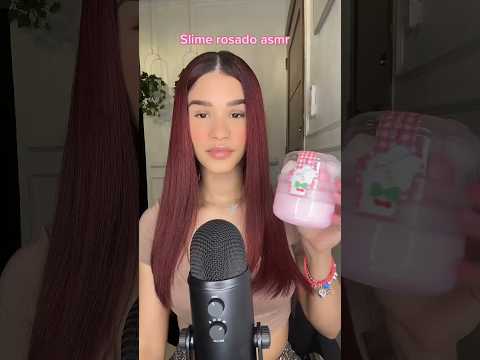 Probando un slime rosado #slimeasmr #slime