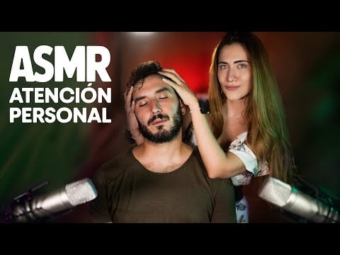 ASMR  ATENCIÓN PERSONAL  para DORMIR: Masaje de cara, cuero cabelludo y hombros 😴