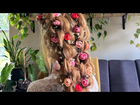 Hair Decorating | ASMR | Bridal Hairstyle - Hairstyling, Hair Fixing, Perfectionist, Finishing Touch