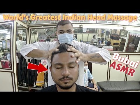 ASMR | World's Greatest Indian Head Massage Only $3!! 🇦🇪
