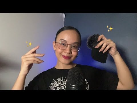 ASMR Nails Tapping/Scratching (bare mic, sponge & fluffy mic covers)