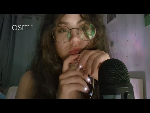 АСМР длинные ноготочки, звуки рта♡