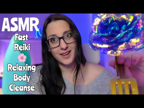 Fast ASMR ~  Full Body Reiki Cleanse ~ Plucking, Hand Movements, Mouth Sounds